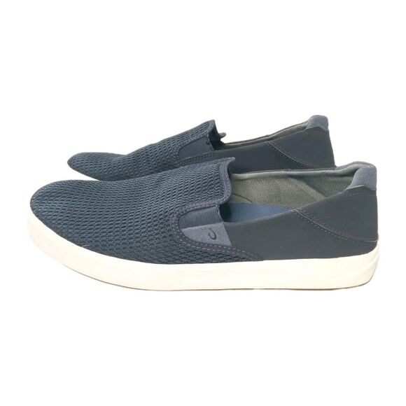 OLUKAI Lae‘ahi Breathable Slip-On Shoes Men\'s Size 12 Deep Blue Retail $120